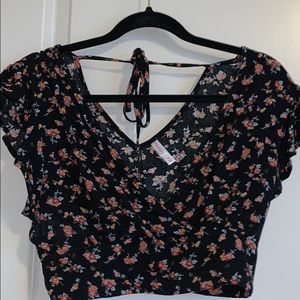 Flower Printed Crop Top